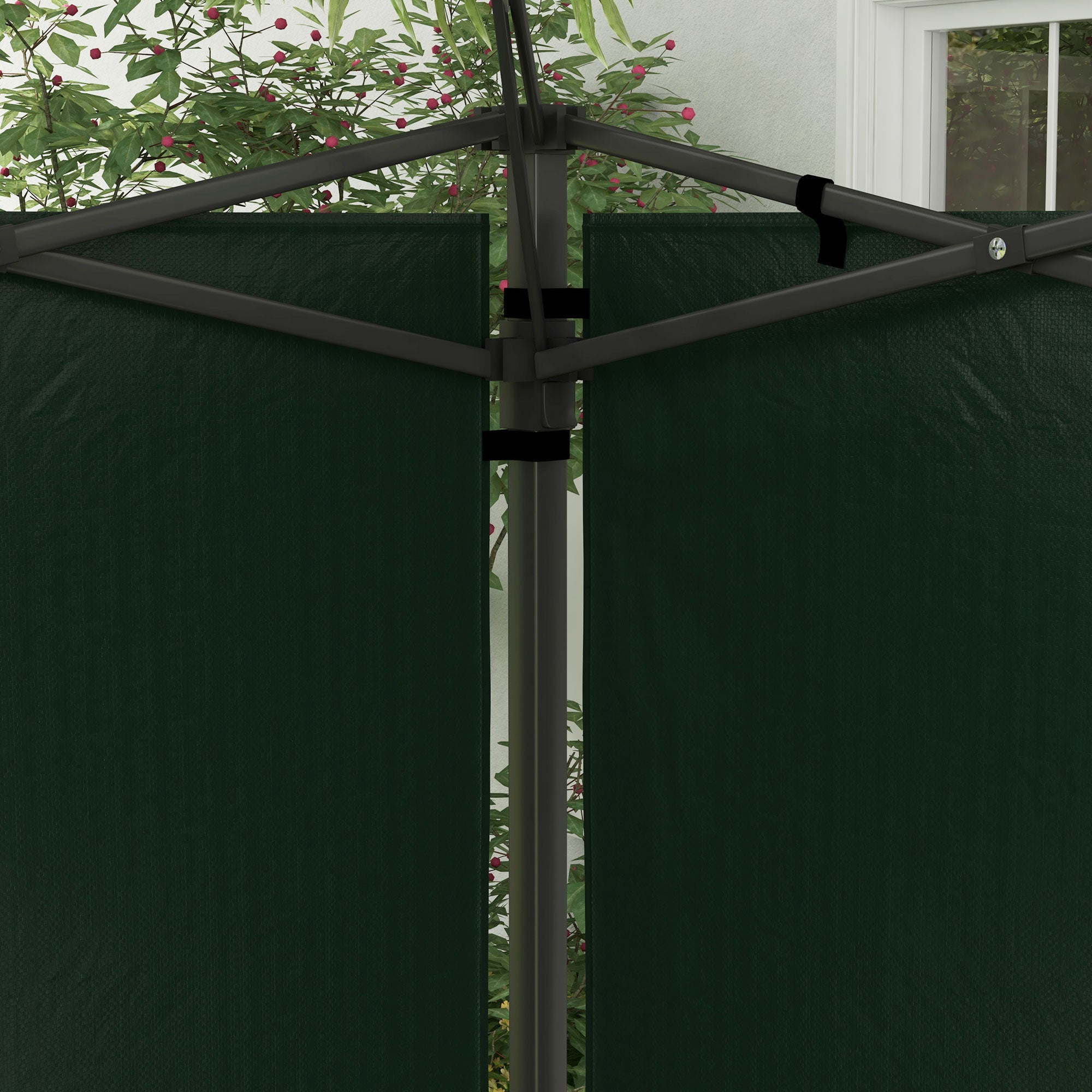Conjunto de 2 Paredes Laterais para Tendas 3x3m e 3x6m - Verde Escuro 293x193 cm