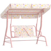 Baloiço de Jardim Infantil Rosa 120x112x75 cm