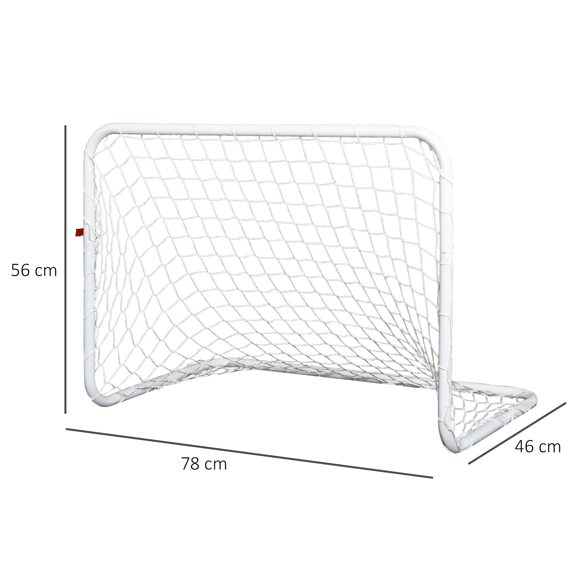 Conjunto de 2 mini gols de futebol 78x46x56 cm - Branco