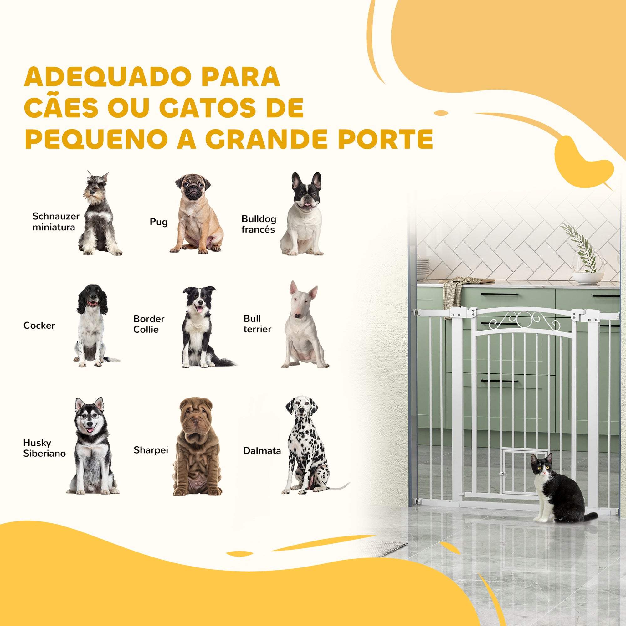 Barreira de Segurança Extensível 76-102x96 cm Branco