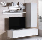 Conjunto de móveis Leiko 4A branco (1,6m)