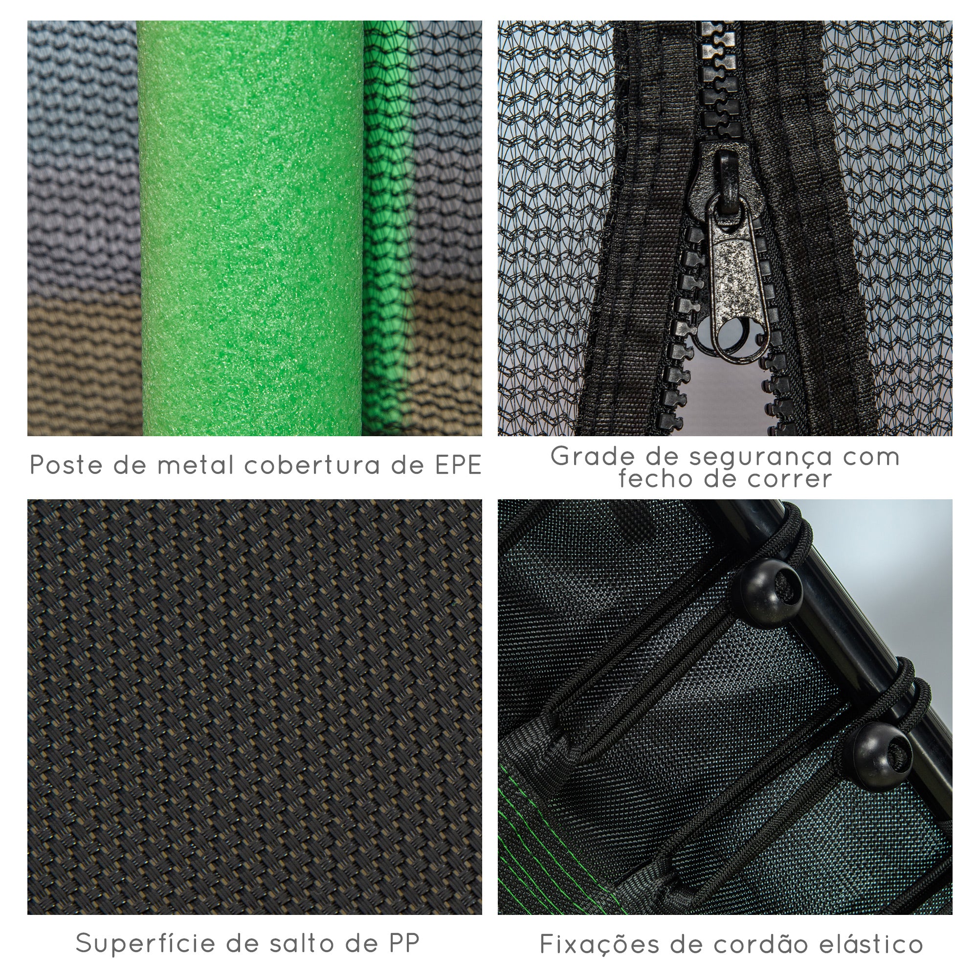 Trampolim Infantil Verde Ø163,5x190 cm - Cama Elástica para Crianças acima de 3 Anos