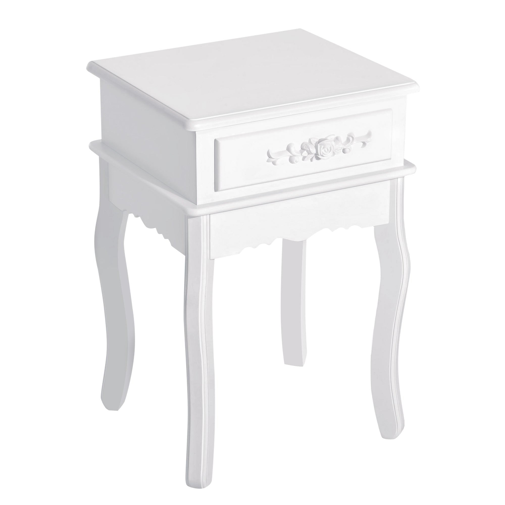 Mesa de Cabeceira 40x35x60cm Branco - Elegância e Funcionalidade em um Só Produto