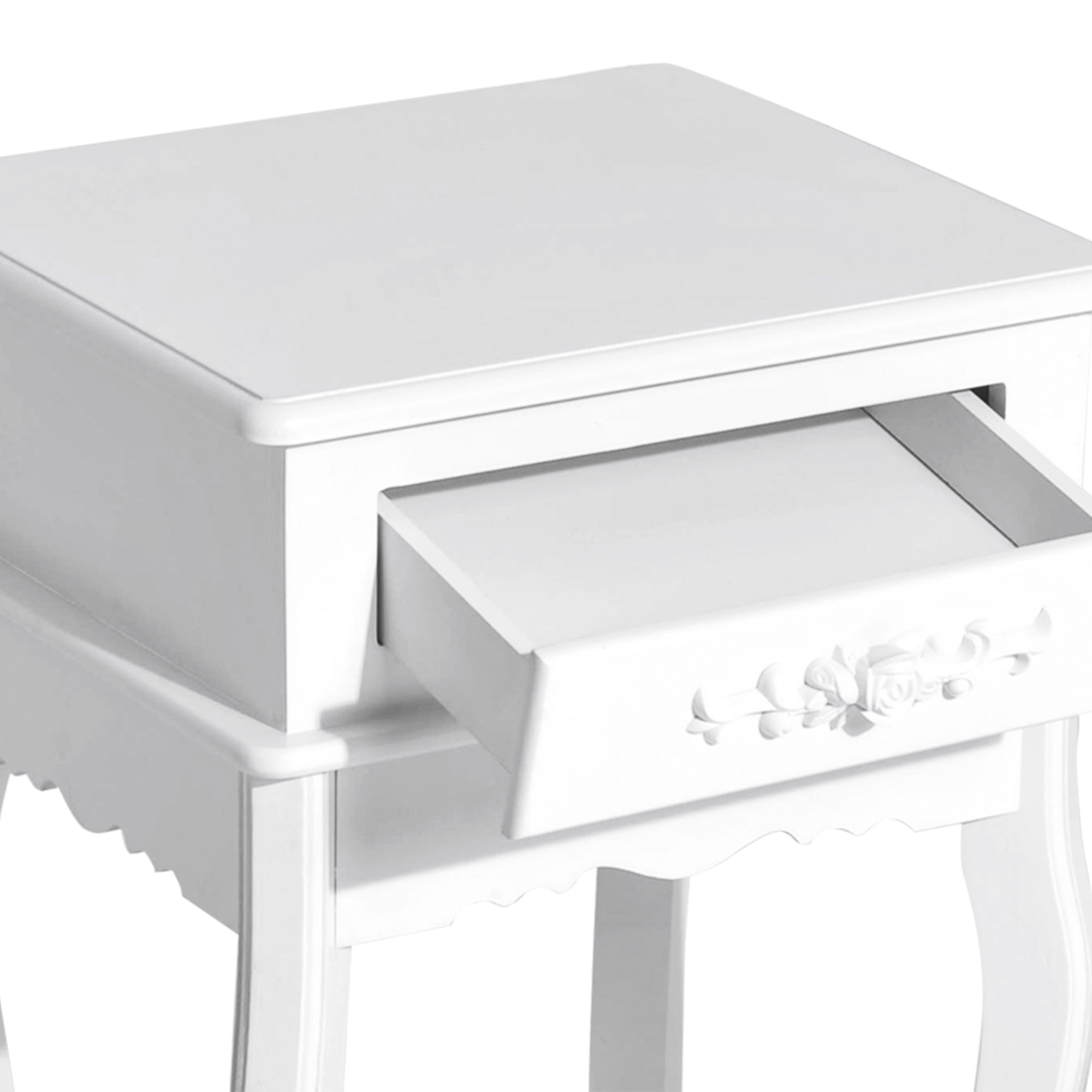 Mesa de Cabeceira 40x35x60cm Branco - Elegância e Funcionalidade em um Só Produto
