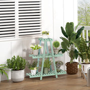 Suporte de Plantas de Madeira – 46x26x76cm – Verde