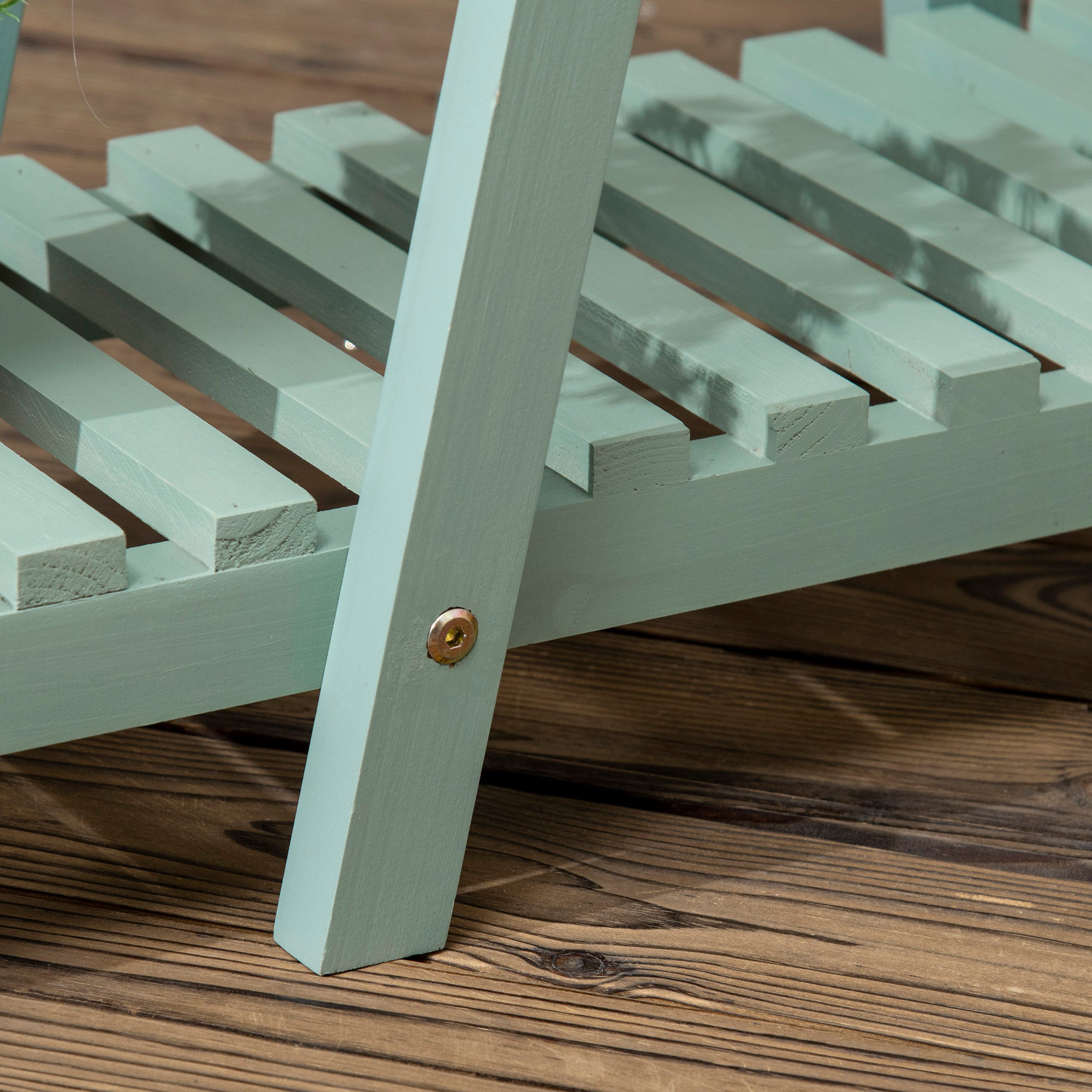 Suporte de Plantas de Madeira – 46x26x76cm – Verde