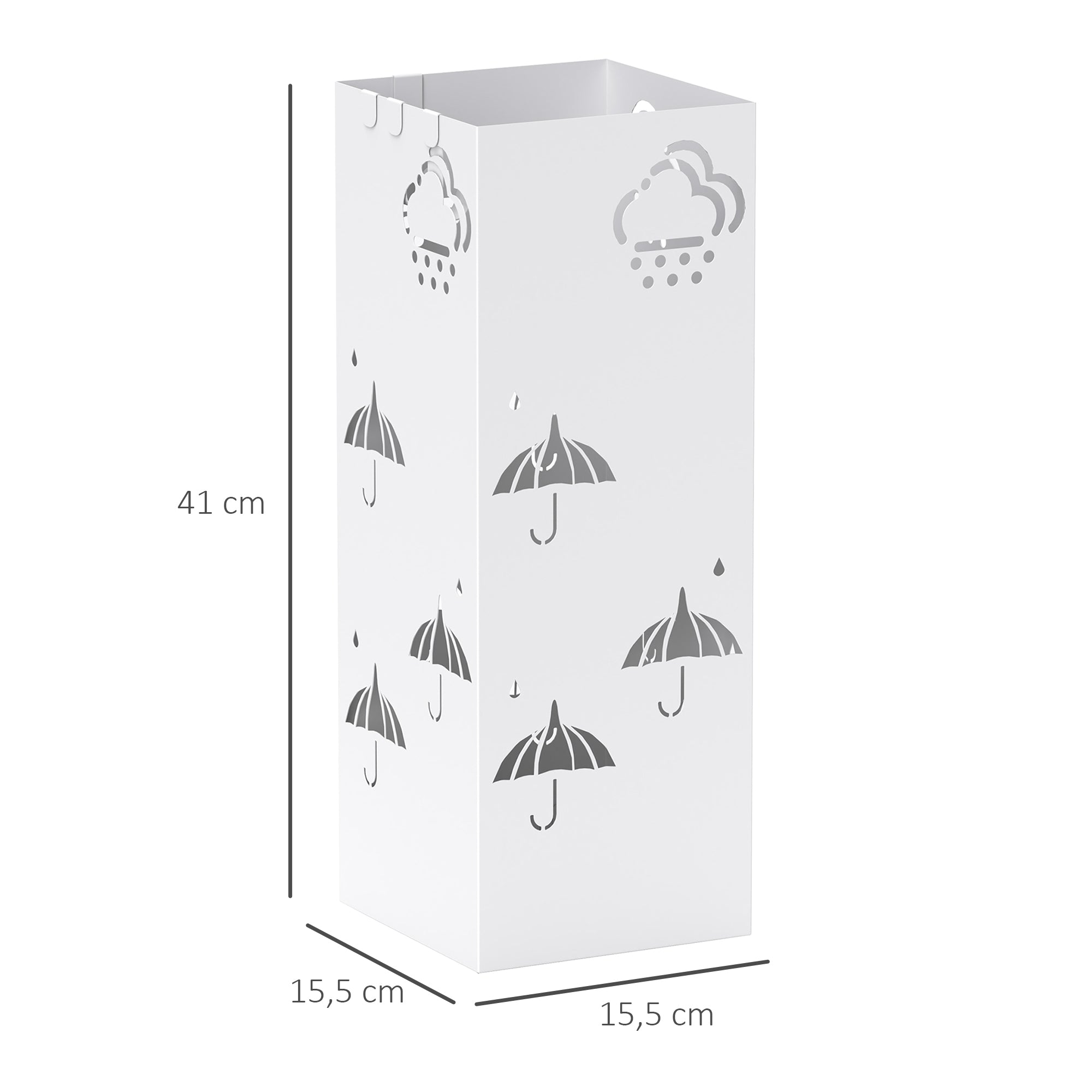 Suporte para Guarda Chuva Branco 15,5x15,5x41 cm