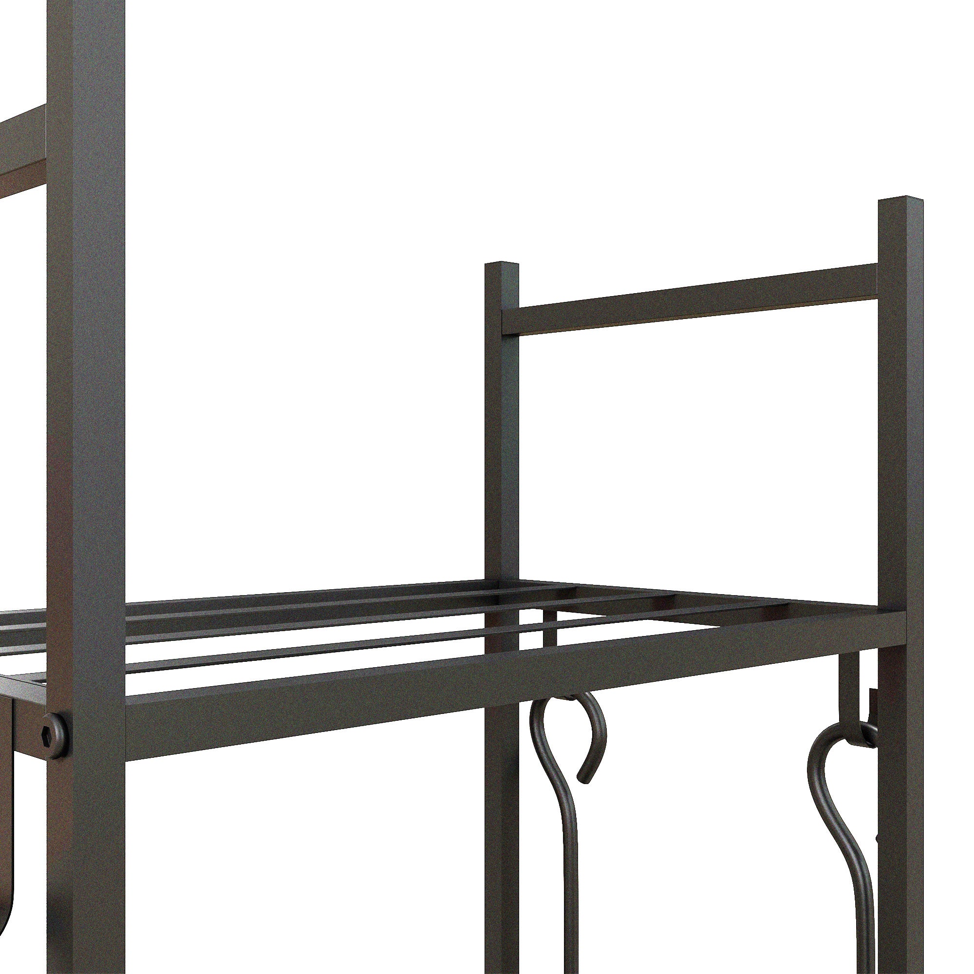 Suporte para Lenha 4 Níveis 45x30x118 cm Preto