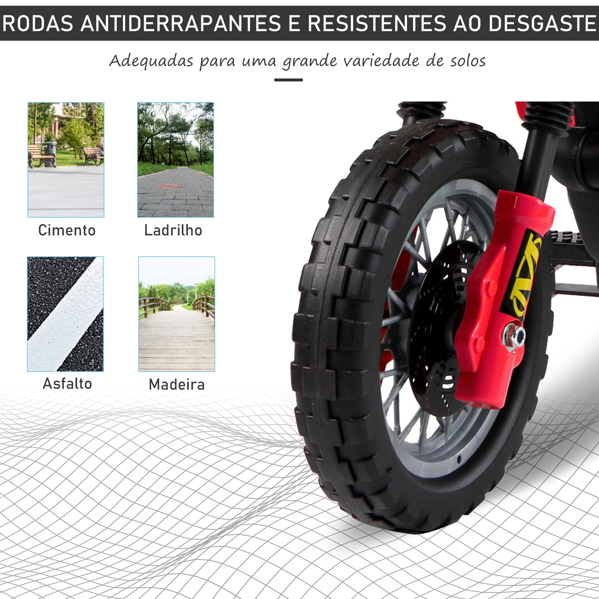 Mota Elétrica Infantil Vermelha e Preta 102x53x66 cm - Diversão Garantida para Crianças!