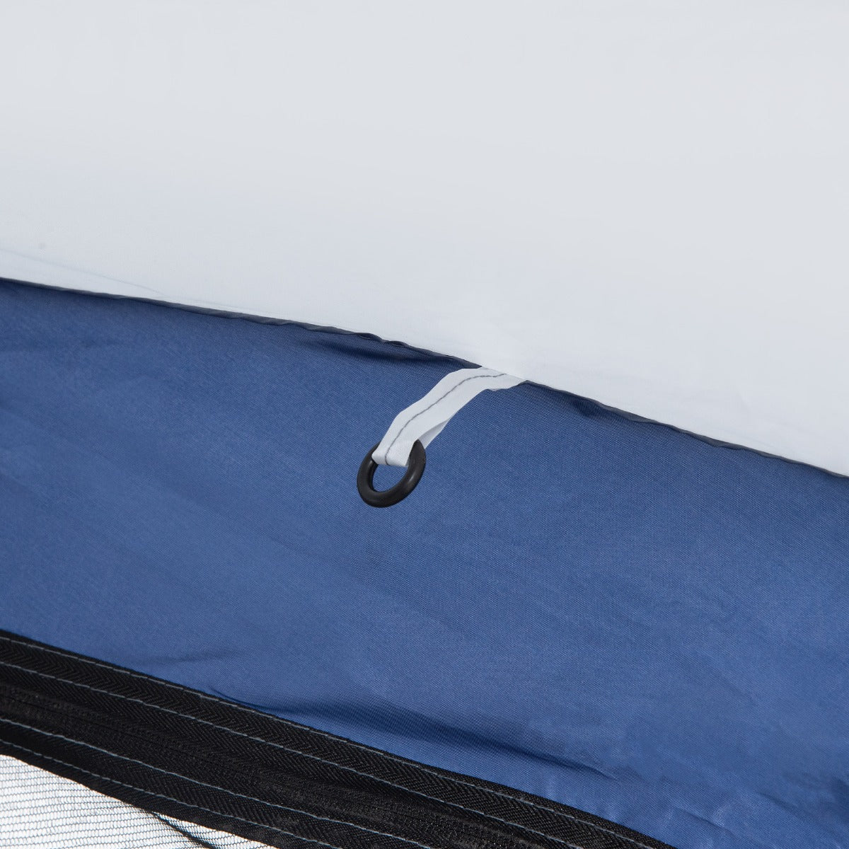 Abrigo de Campismo para 3-4 Pessoas 350x350x230 cm Branco e Azul