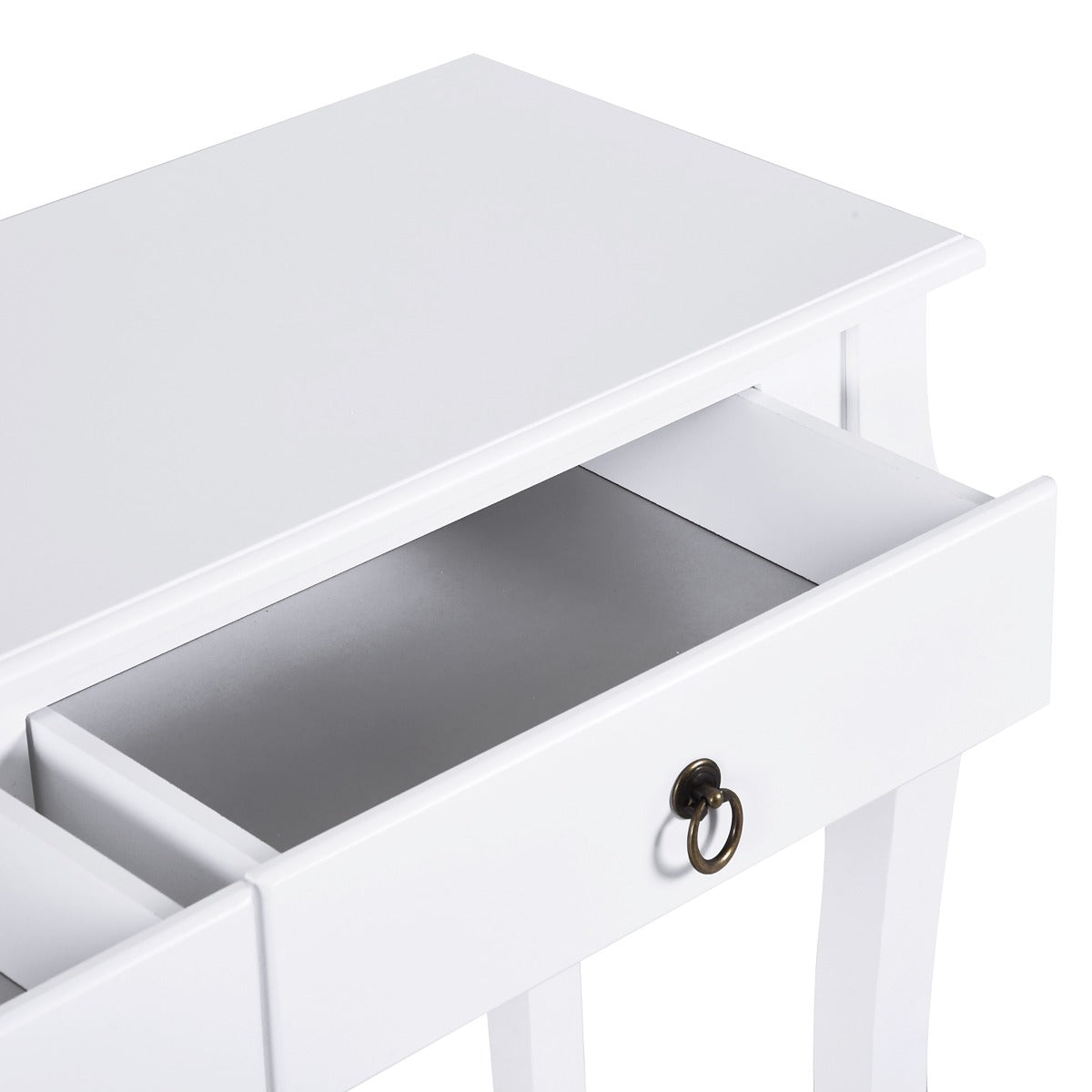 Mesa Consola Minimalista Branca 100x33x75 cm