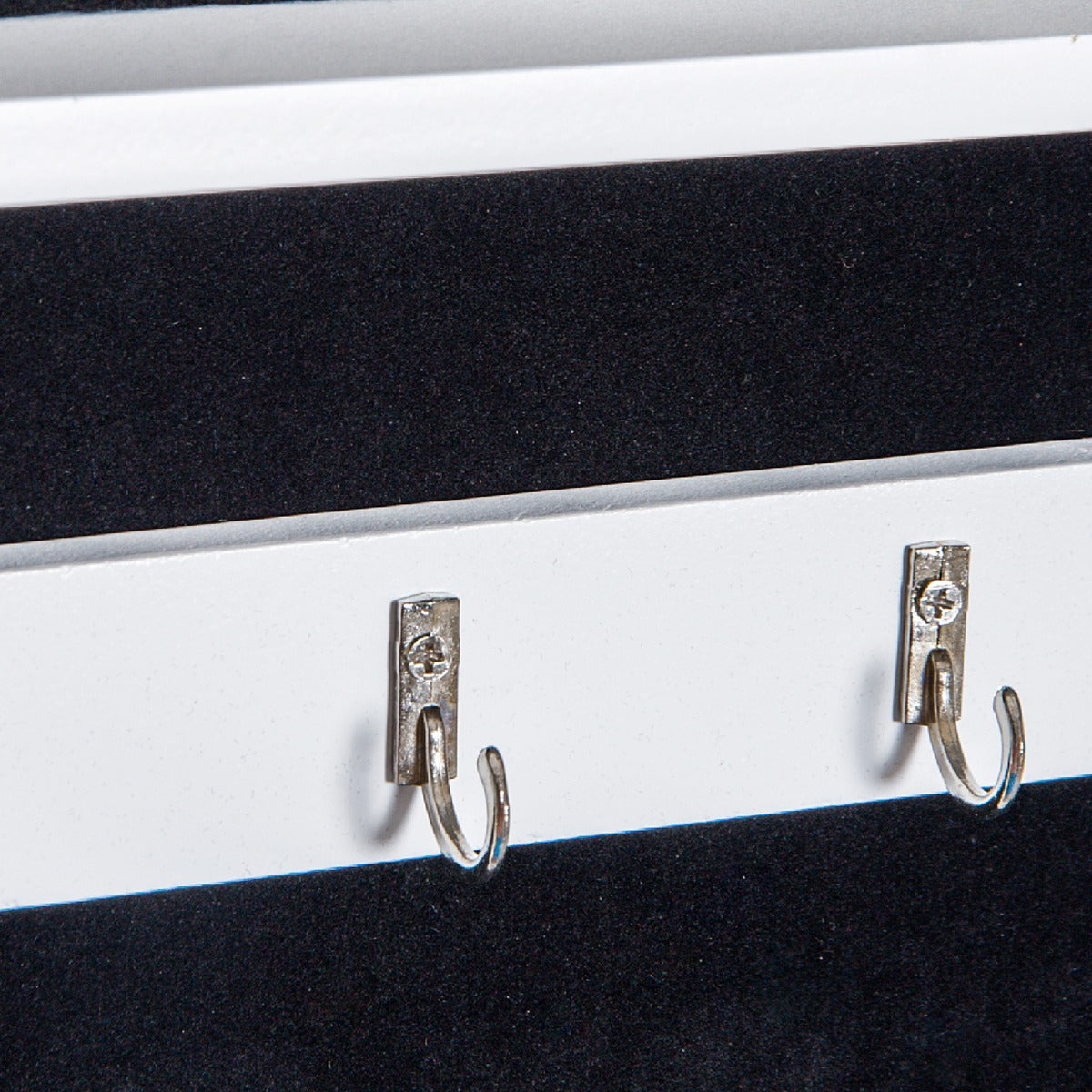 Espelho com Móvel de Bijuterias de Parede 37x9,5x112cm Branco