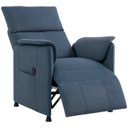 Poltrona Relax Reclinável Elétrica Azul Escuro 80x83x104 cm