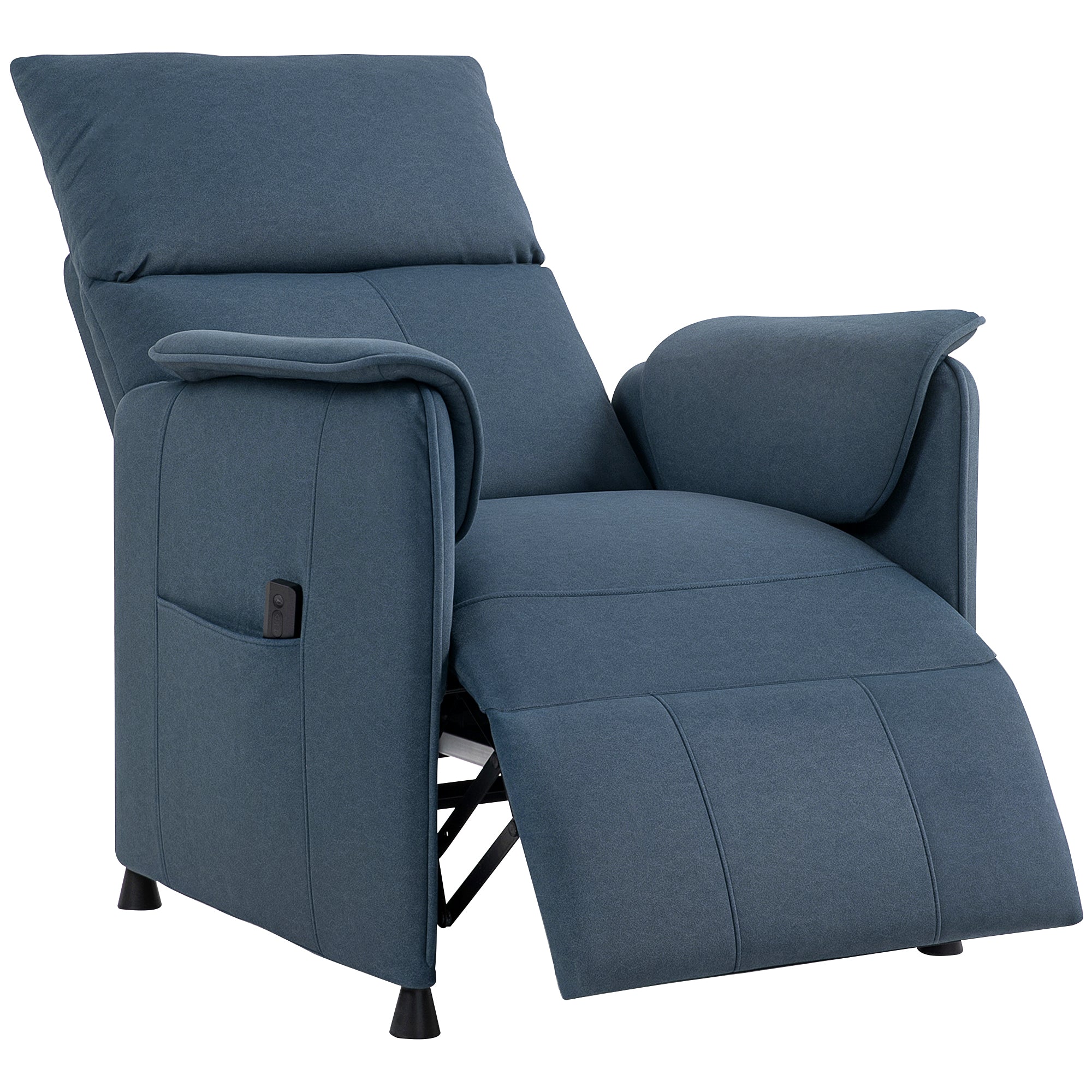Poltrona Relax Reclinável Elétrica Azul Escuro 80x83x104 cm