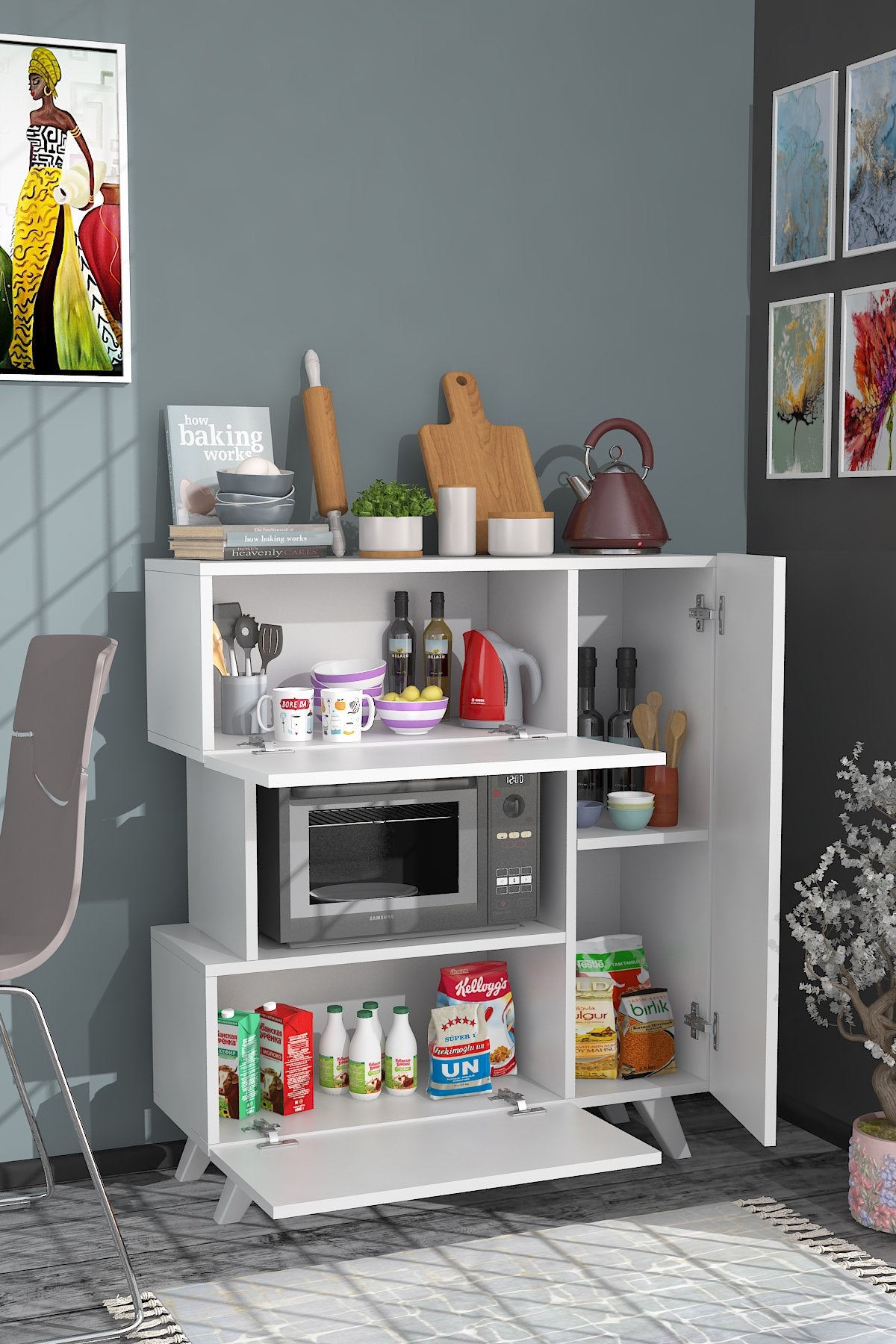 Armário multiuso-Bambi-Branco