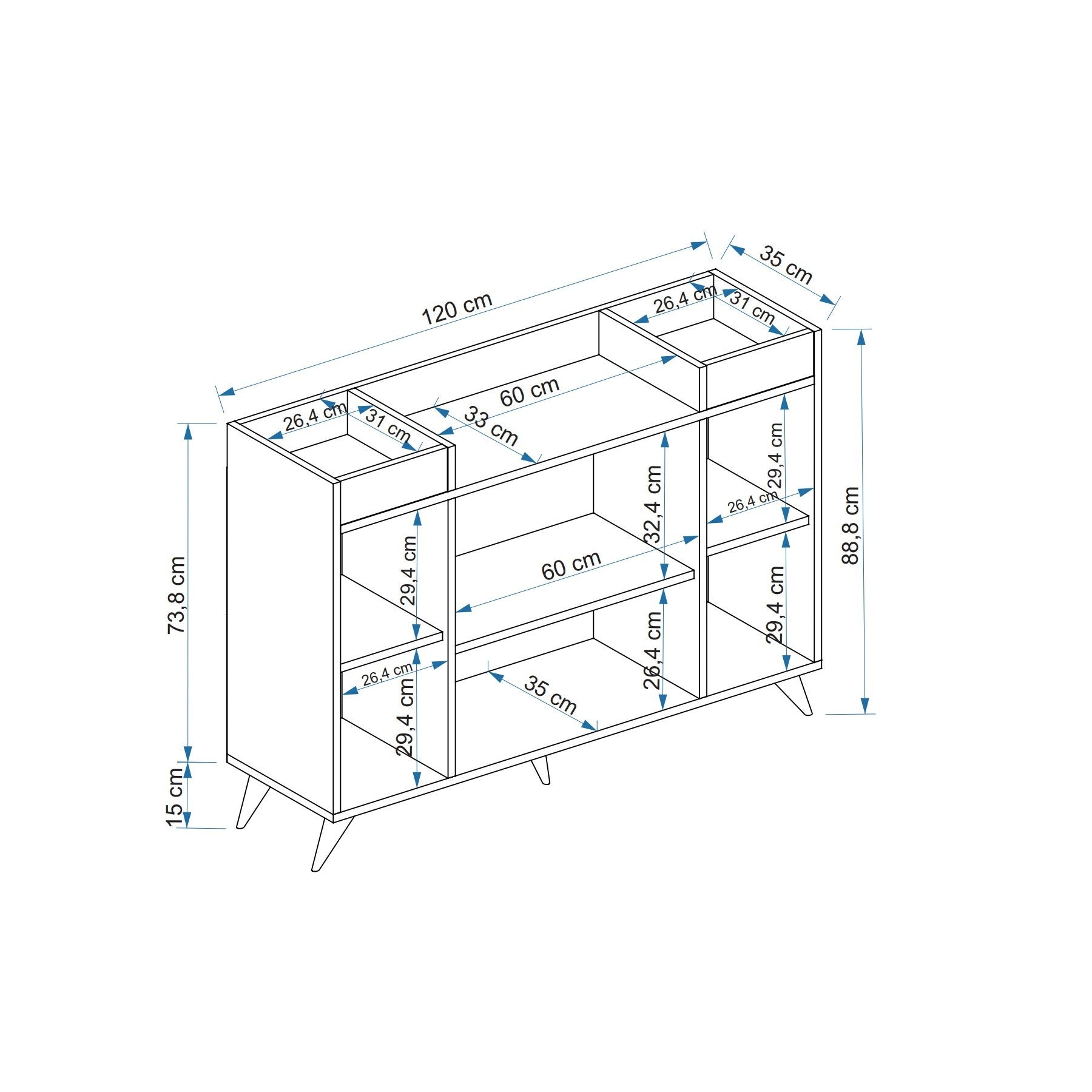 Armário multiuso-Visar-Branco