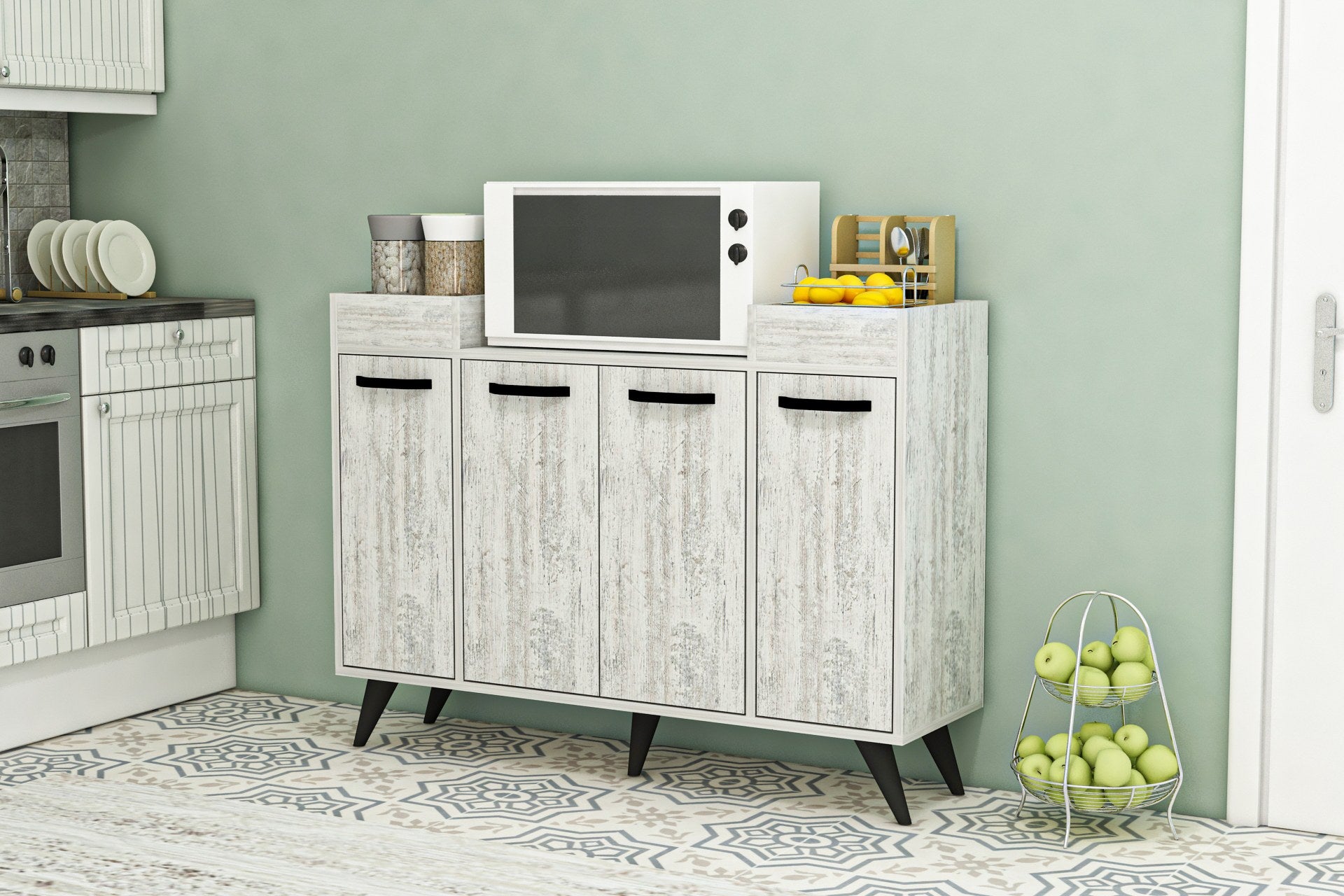 Armário multiuso-Visar-Cinza
Branco