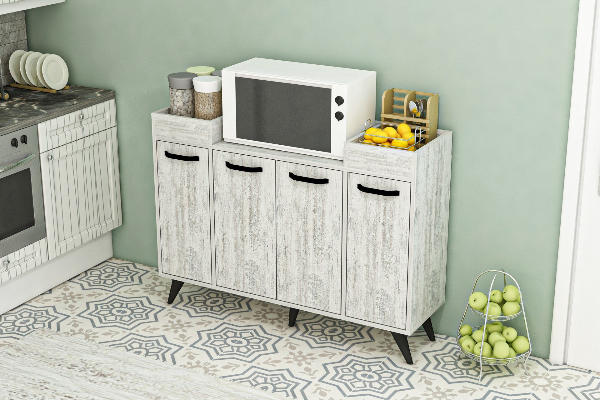 Armário multiuso-Visar-Cinza
Branco