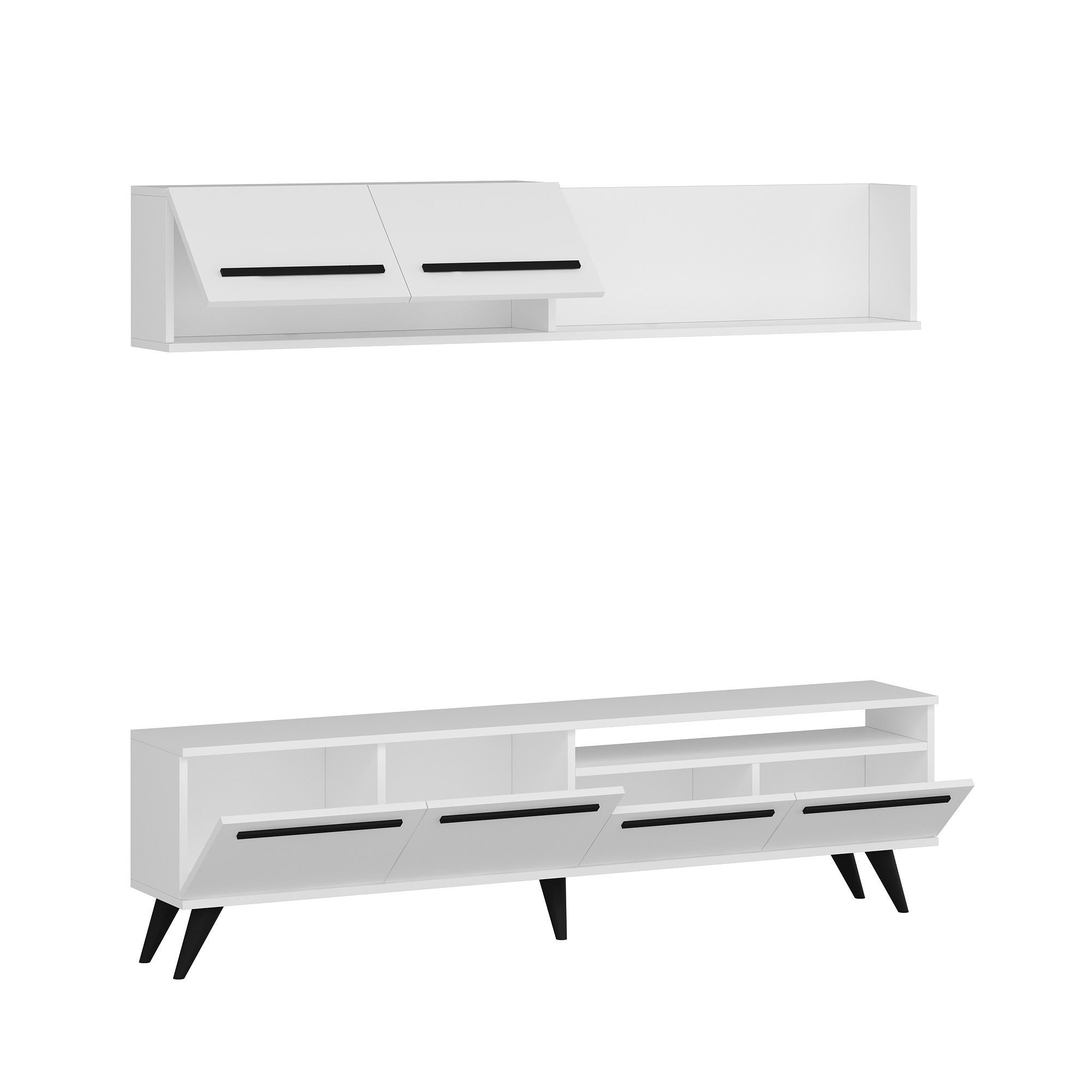Móvel de TV-Mono-Branco