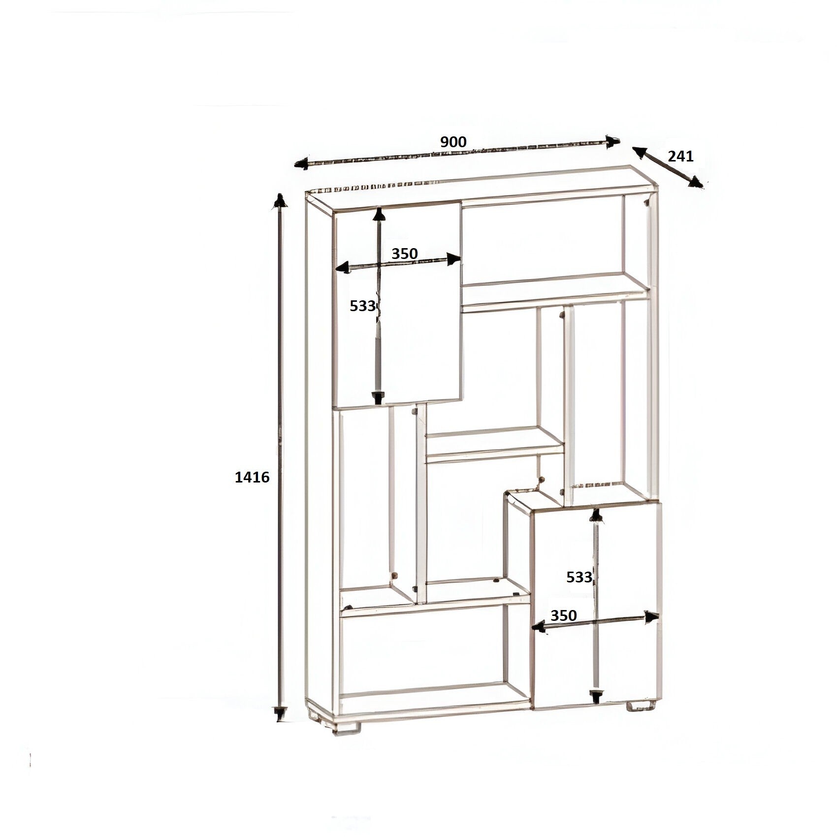 Estante de livros-De More-Antracite