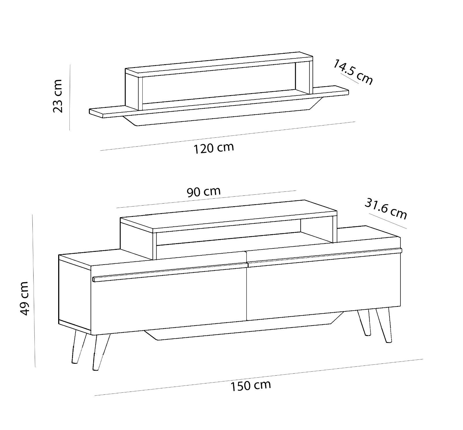 Móvel de TV-Harmony Unit-Branco