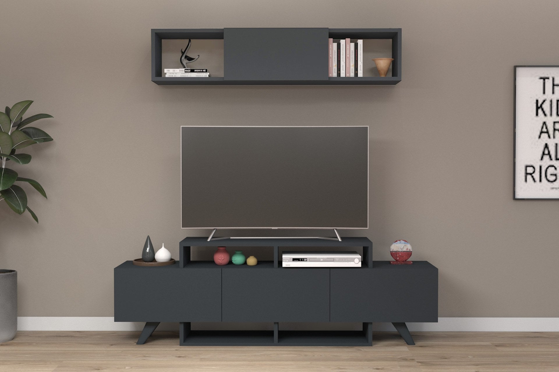 Móvel de TV-Alwin Unit-Antracite