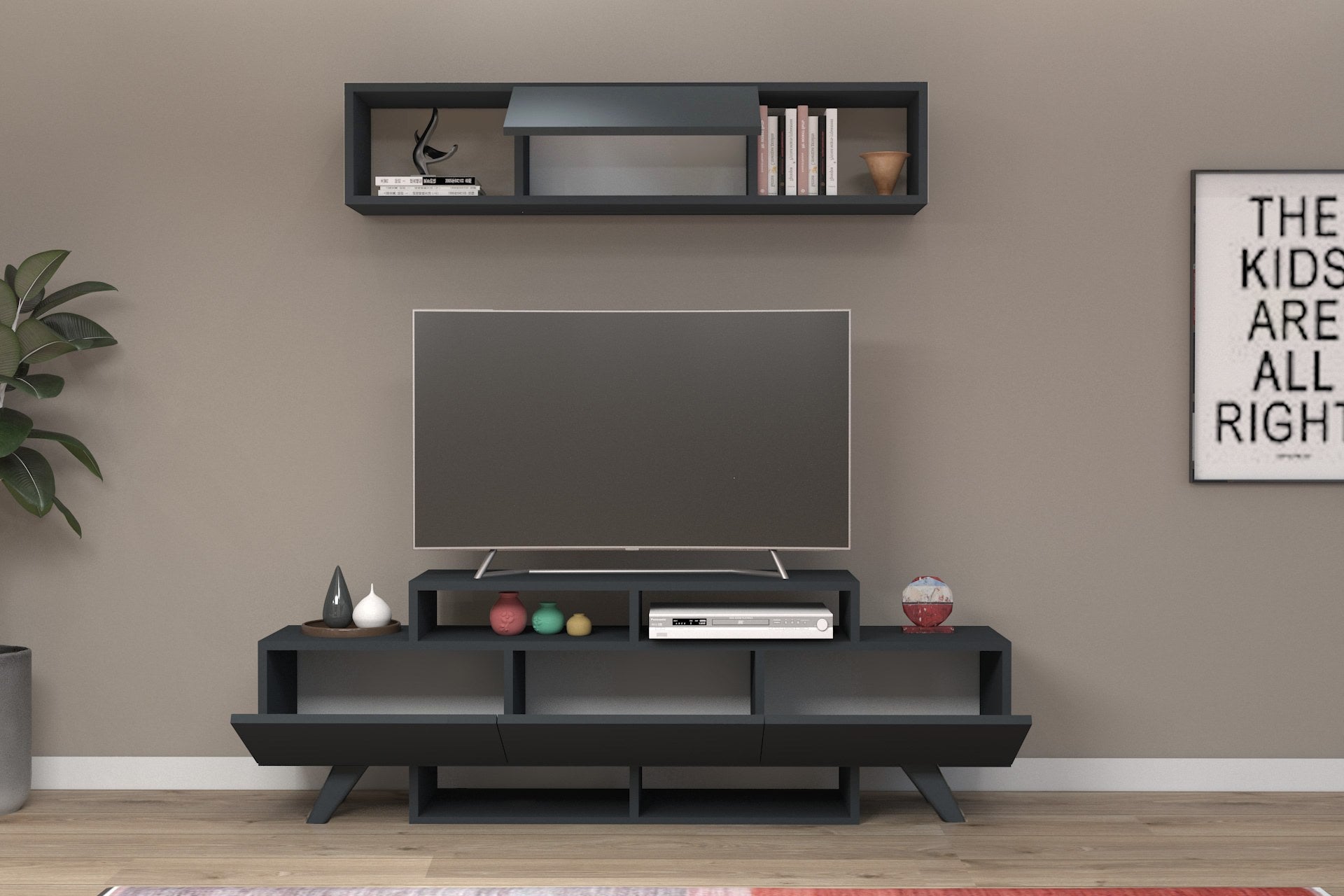 Móvel de TV-Alwin Unit-Antracite