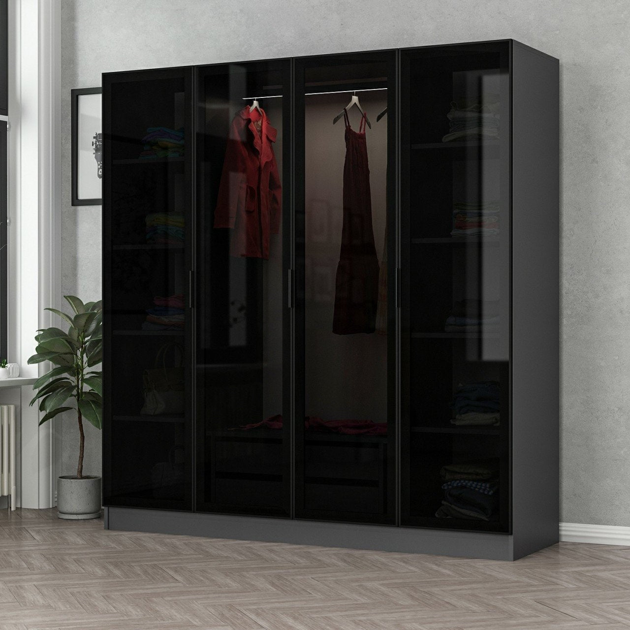 Guarda-roupa-Kale-Antracite
Preto