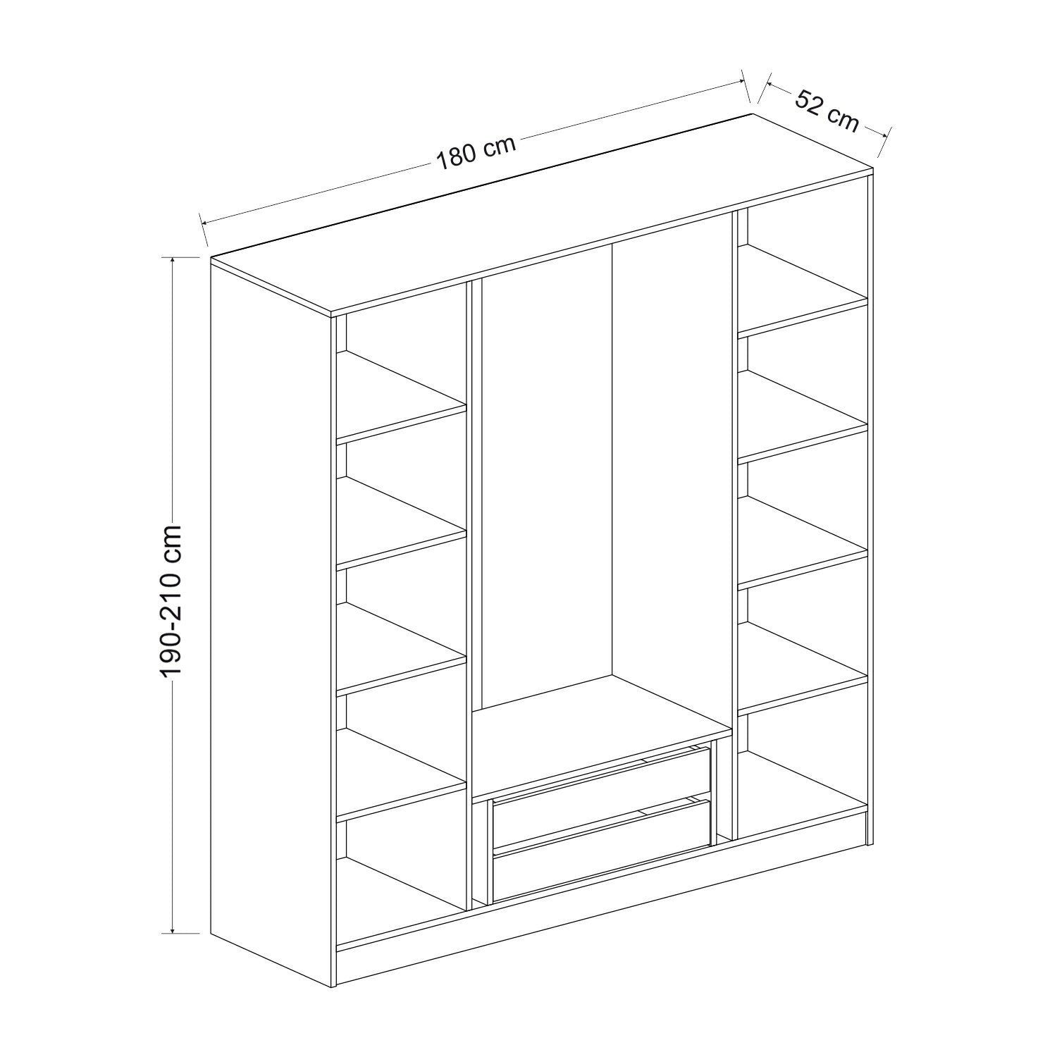 Guarda-roupa-Kale-Antracite