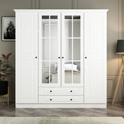 Guarda-roupa – 180 cm x 190 cm x 52 cm – Branco – Painéis de partículas revestidos a melamina