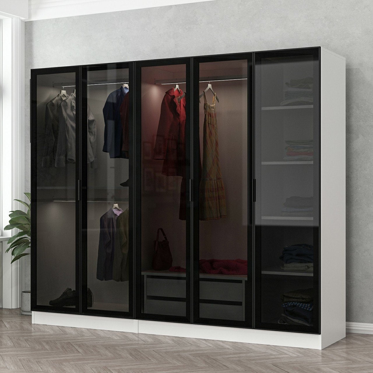 Guarda-roupa-Kale-Branco
Preto