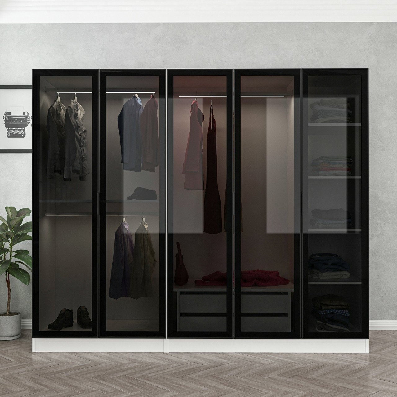 Guarda-roupa-Kale-Branco
Preto