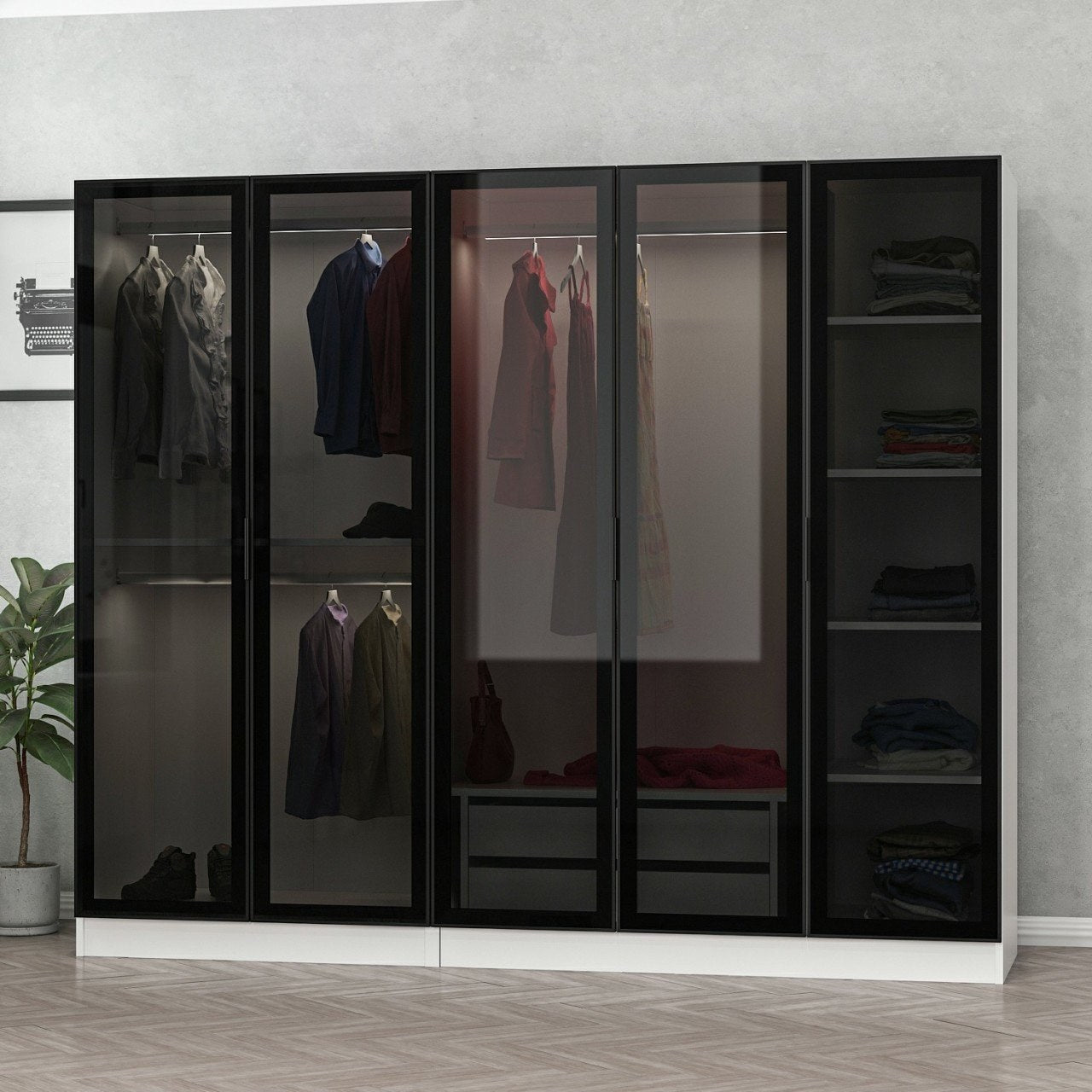 Guarda-roupa-Kale-Branco
Preto