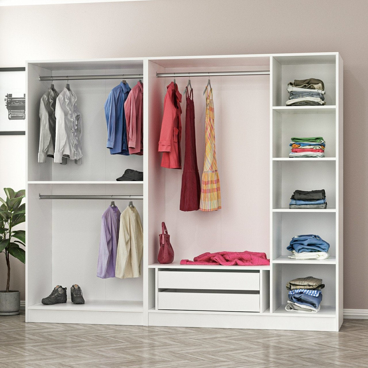 Guarda-roupa-Kale-Branco
Preto