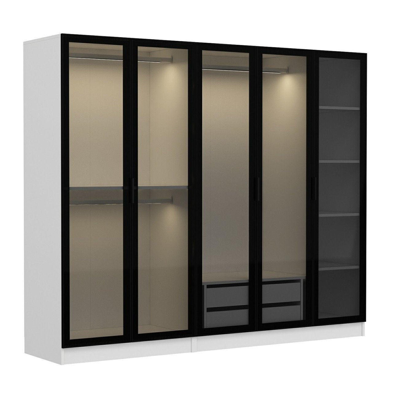 Guarda-roupa-Kale-Branco
Preto