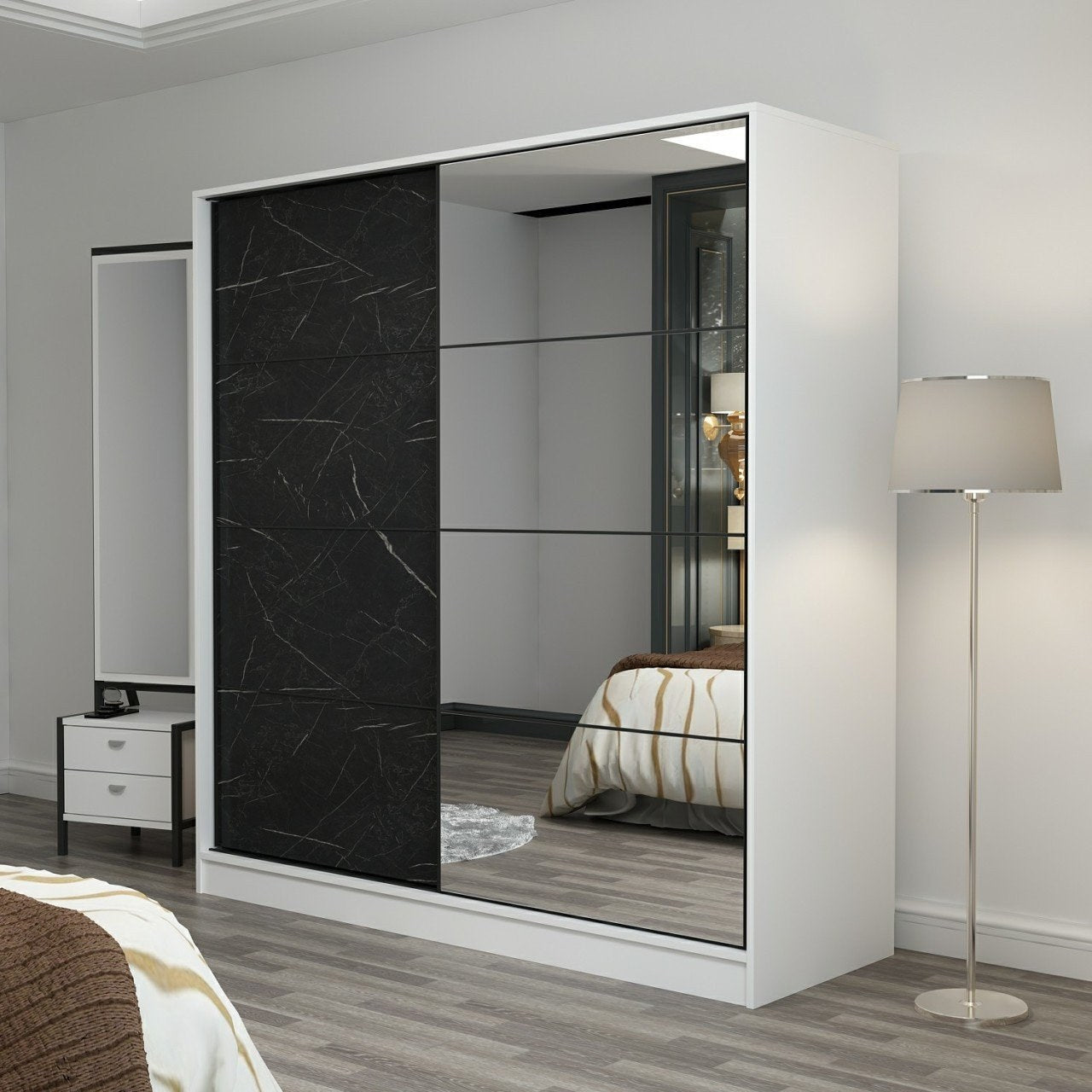 Guarda-roupa-Kale-Branco
Preto