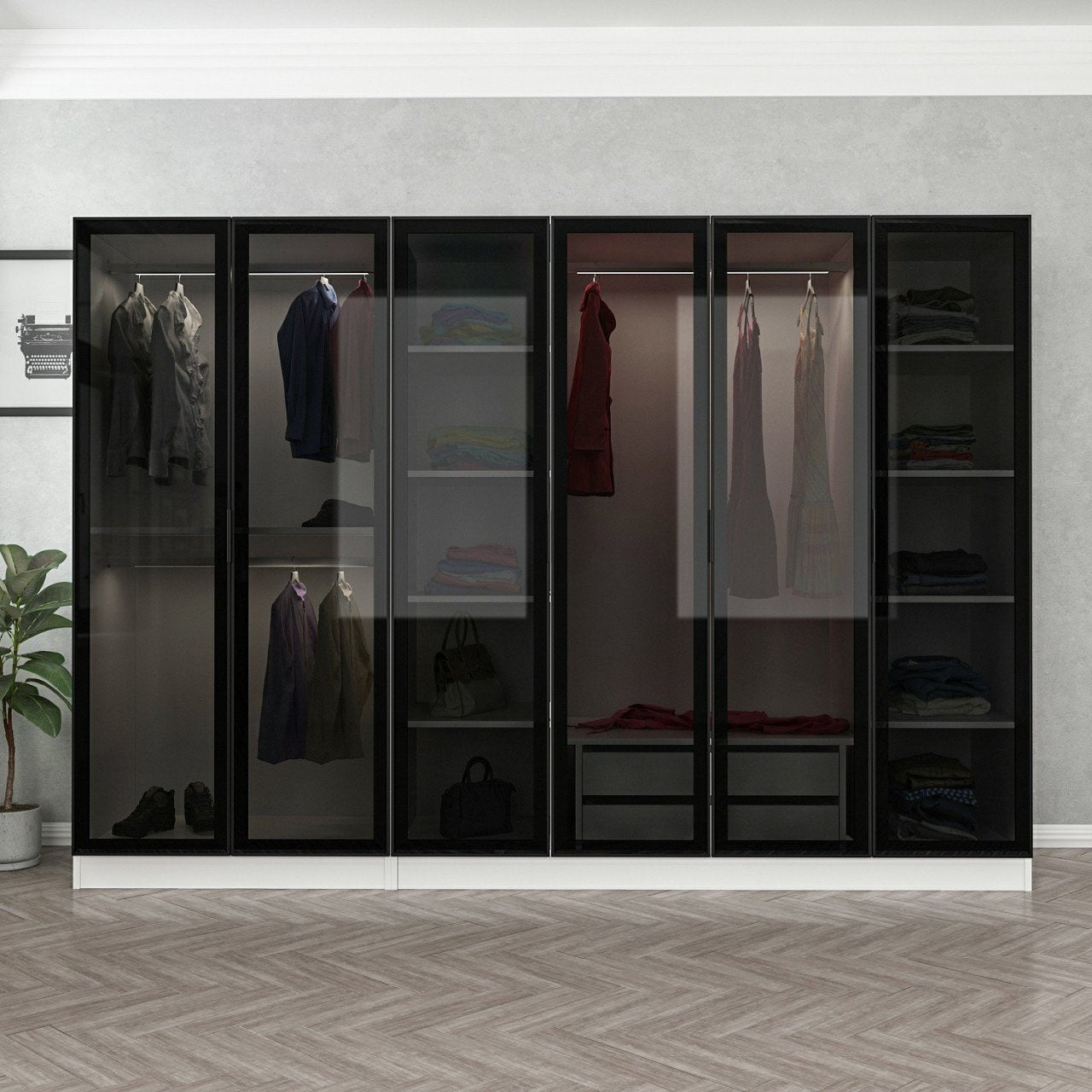 Guarda-roupa-Kale-Branco
Preto