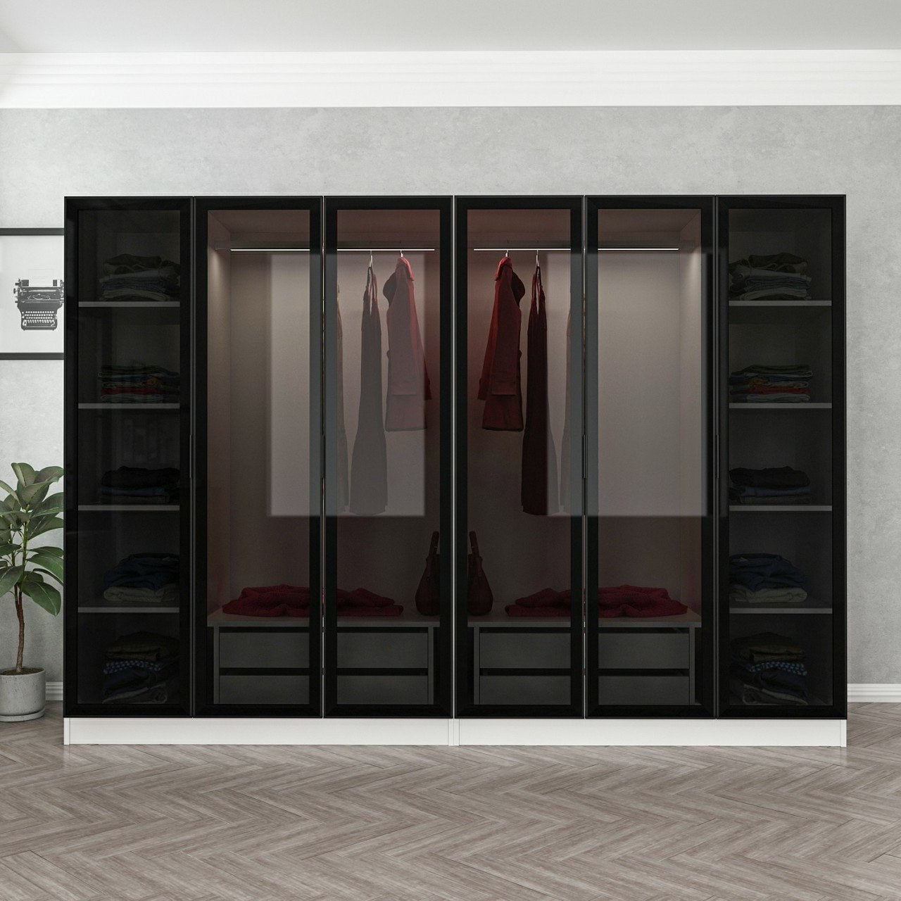 Guarda-roupa-Kale-Branco
Preto