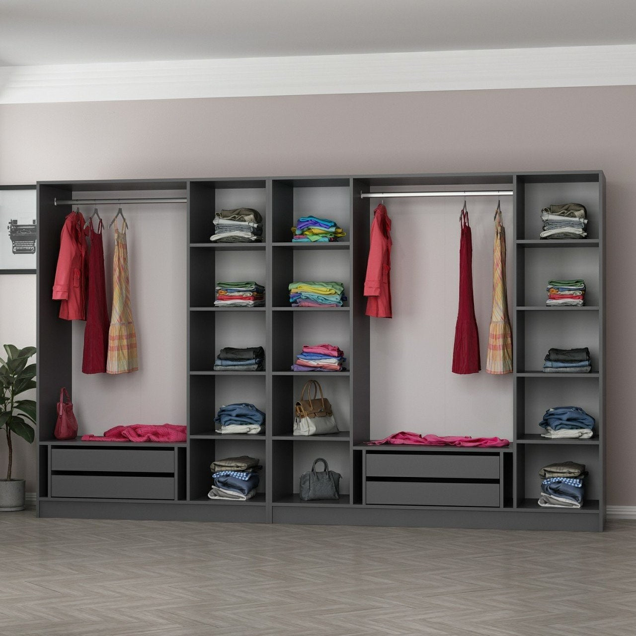 Guarda-roupa-Kale-Antracite
Preto