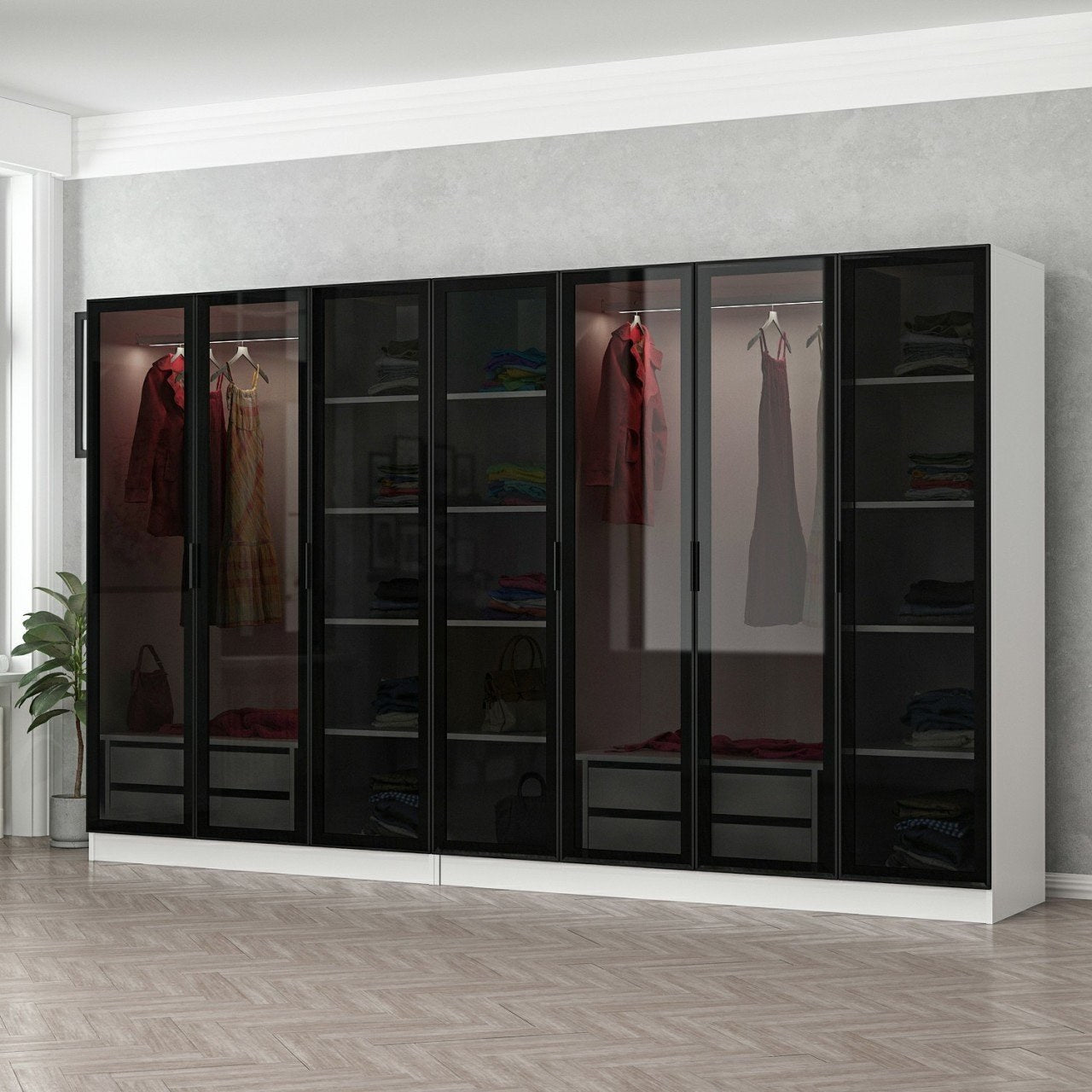 Guarda-roupa-Kale-Branco
Preto