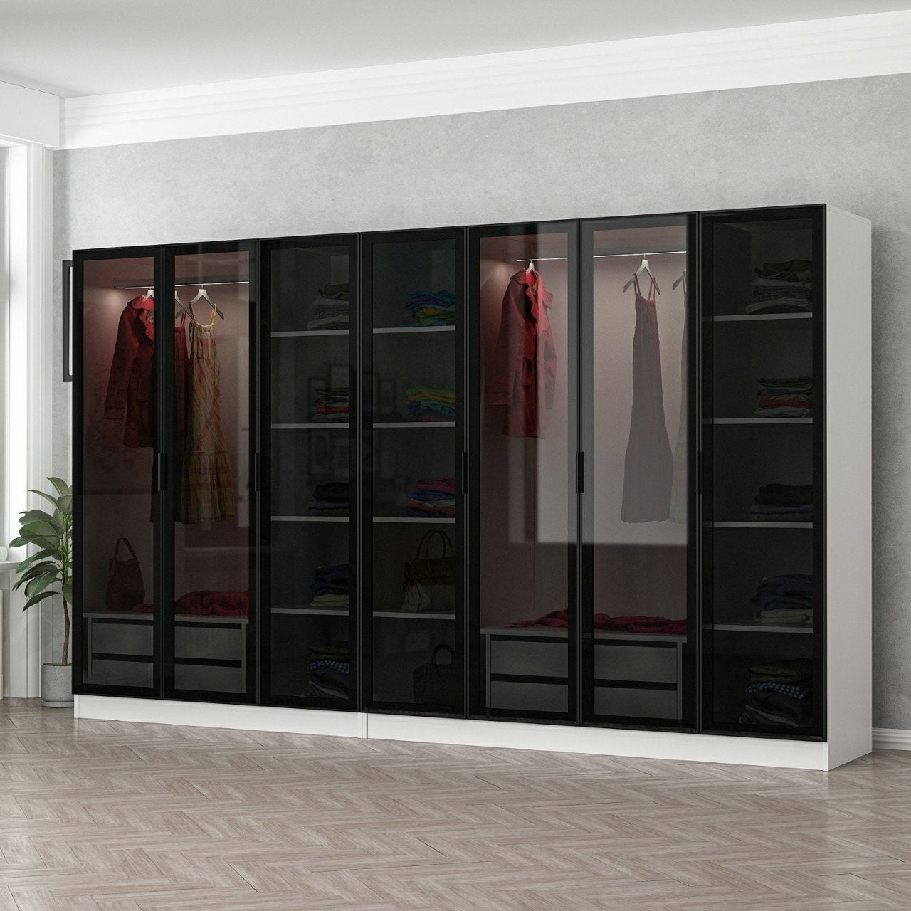 Guarda-roupa-Kale-Branco
Preto