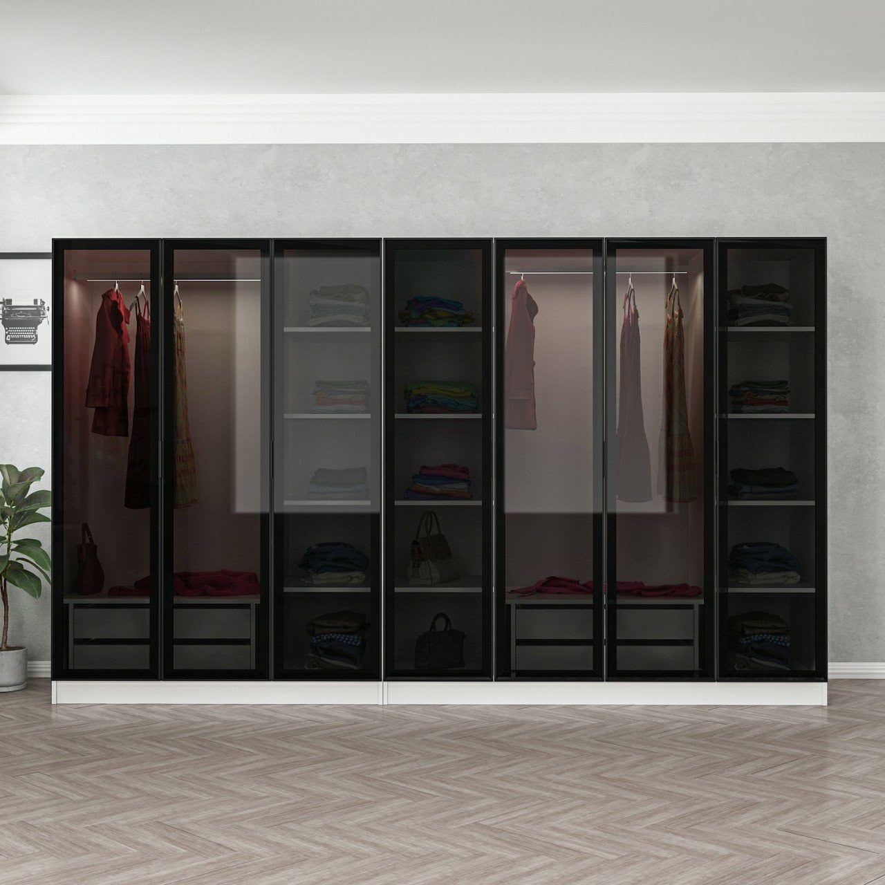 Guarda-roupa-Kale-Branco
Preto