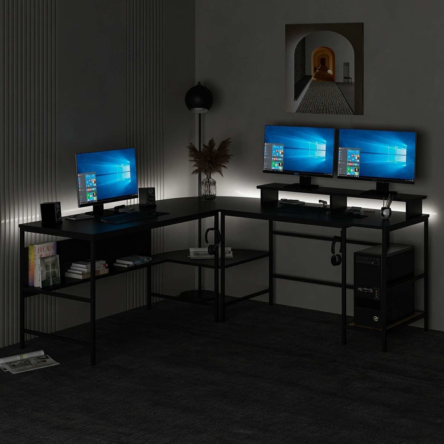 Secretária de Estudo/Escritório-Greta RGB-Preto