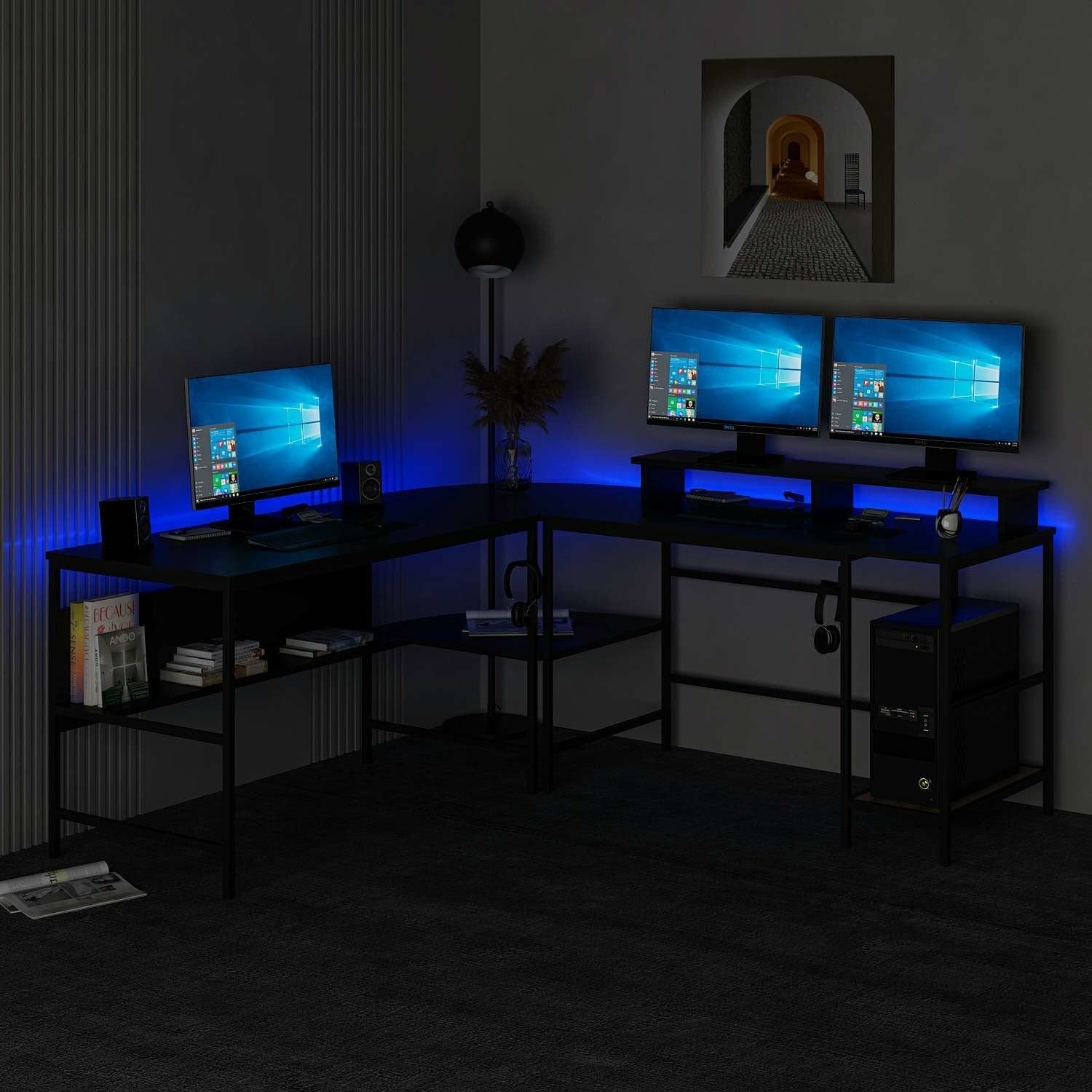 Secretária de Estudo/Escritório-Greta RGB-Preto