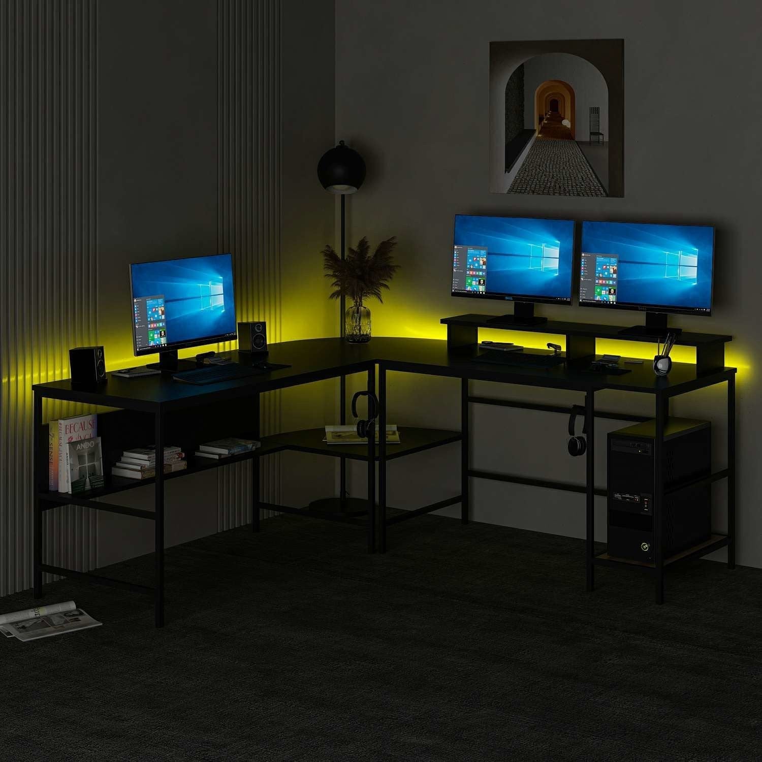 Secretária de Estudo/Escritório-Greta RGB-Preto