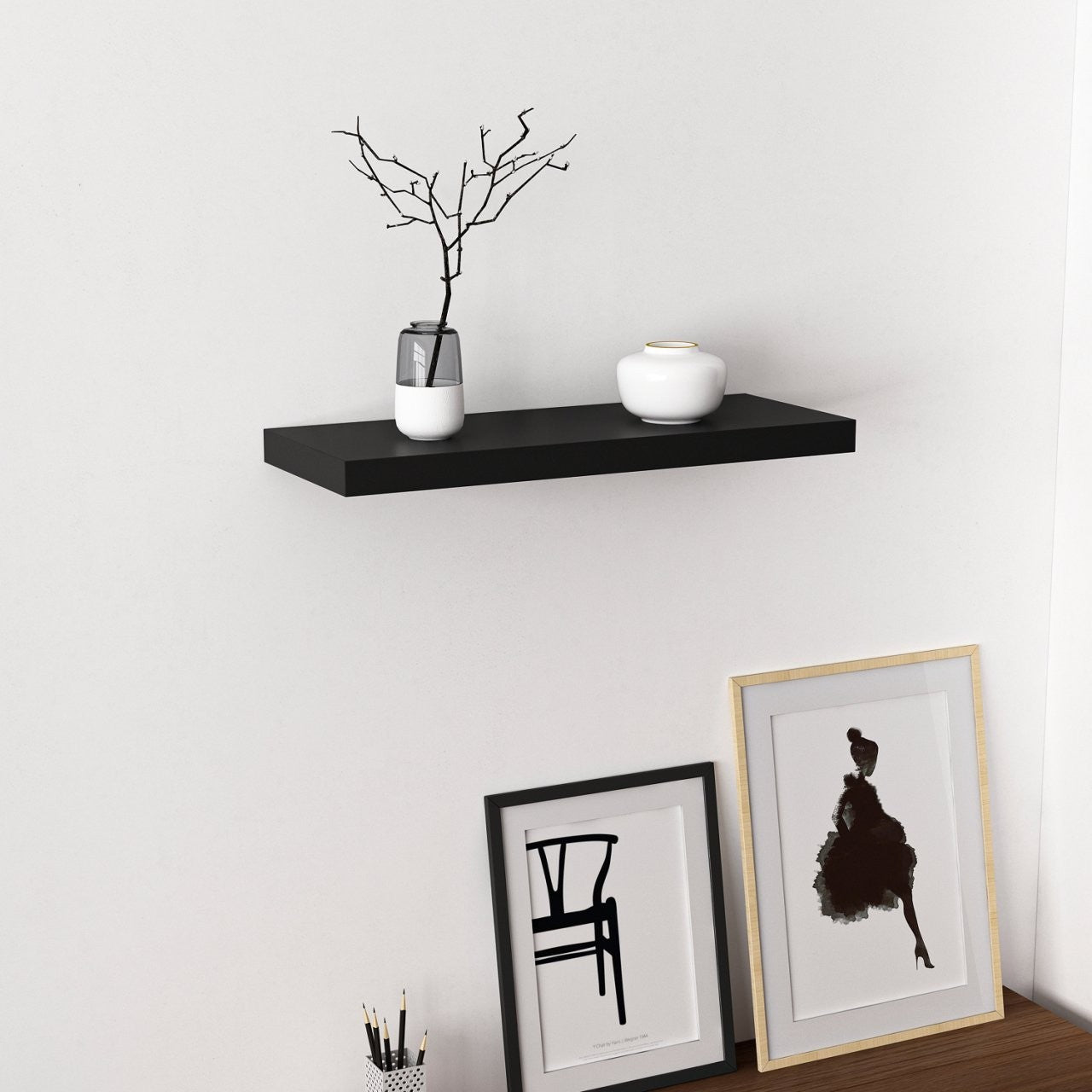 Prateleira de parede-Gizli-Preto