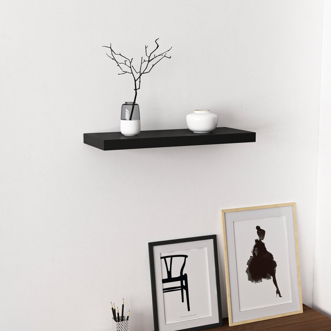Prateleira de parede-Gizli-Preto