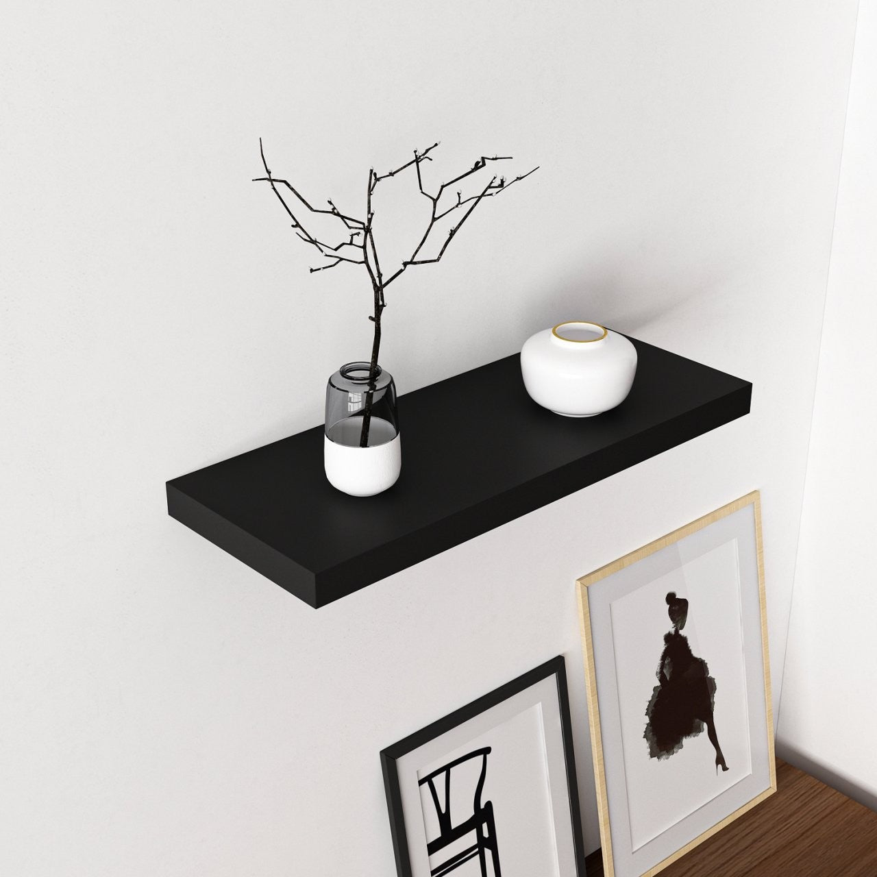Prateleira de parede-Gizli-Preto
