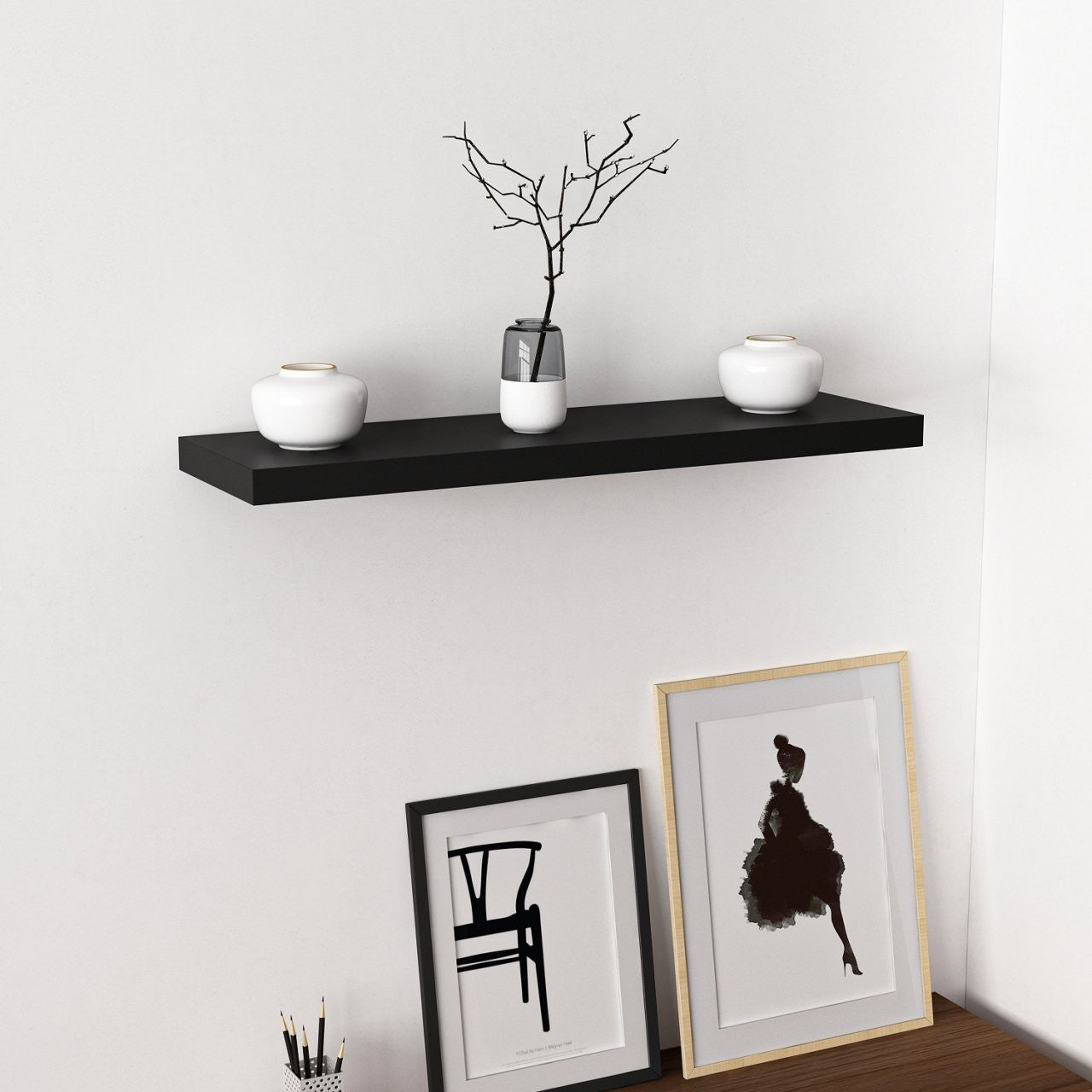Prateleira de parede-Gizli-Preto