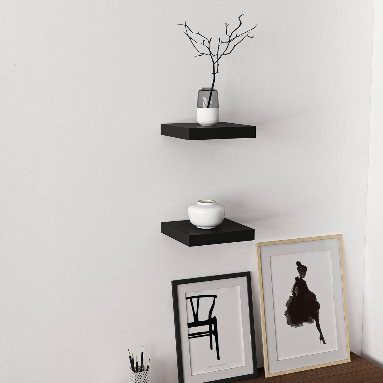 Prateleira de parede-Gizli-Preto